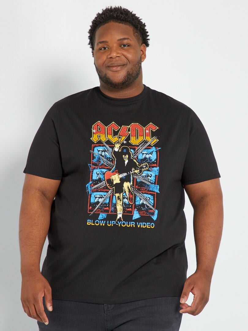 Camiseta 'AC/DC' manga corta Negro - Kiabi
