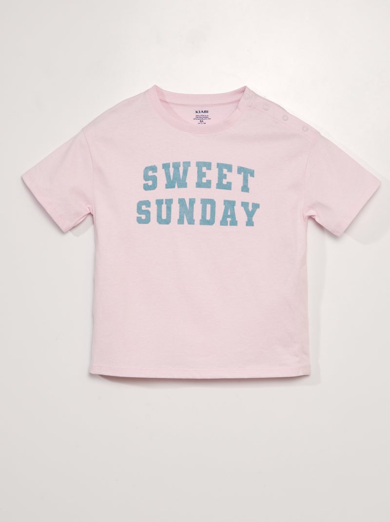 Camiseta adaptativa 'Sweet Sunday' BLANCO - Kiabi