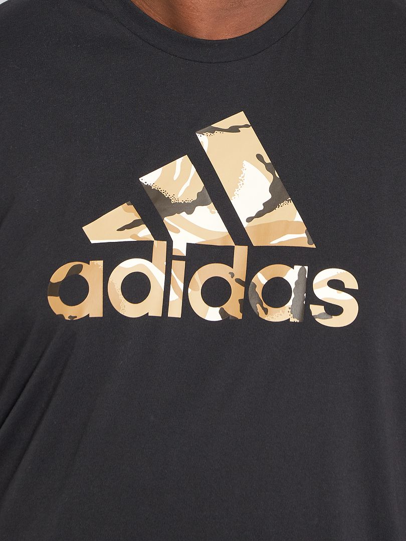 Camiseta 'adidas' con logotipo de camuflaje - NEGRO - Kiabi -
