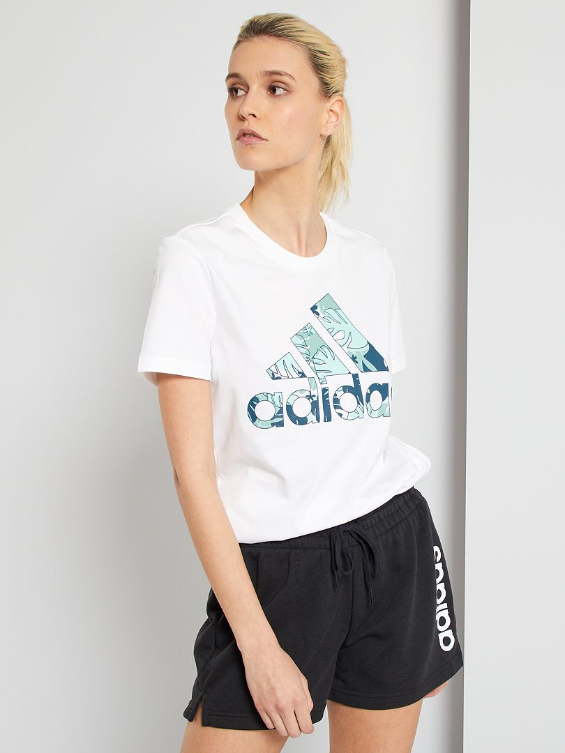 Camiseta 'adidas' con motivo exótico BLANCO - Kiabi