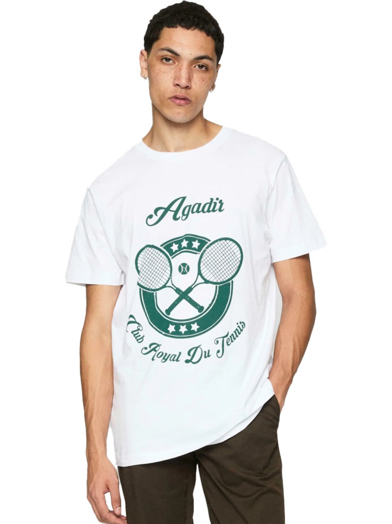 Camiseta agadir club royal para hombre - mister tee Blanco - Kiabi