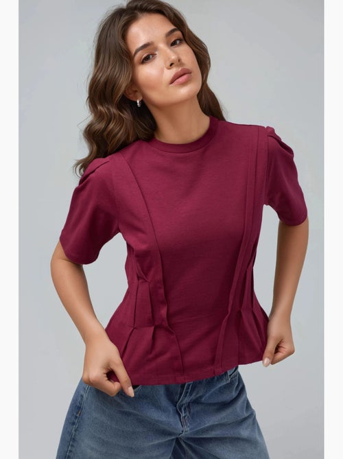 Camiseta ajustada de cuello redondo hiccup - Kiabi Camiseta ajustada de cuello redondo hiccup - Kiabi