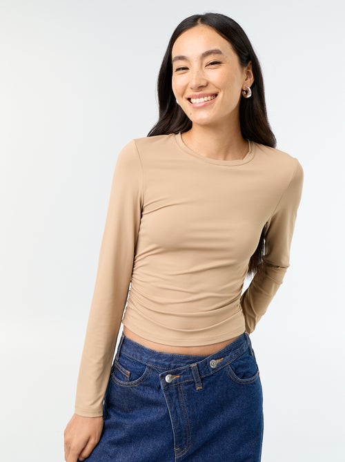 Camiseta ajustada y fruncida - Kiabi