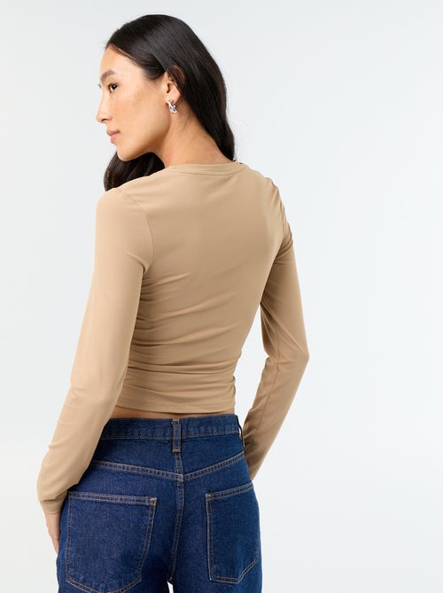 Camiseta ajustada y fruncida - Kiabi