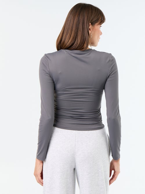 Camiseta ajustada y fruncida - Kiabi Camiseta ajustada y fruncida - Kiabi