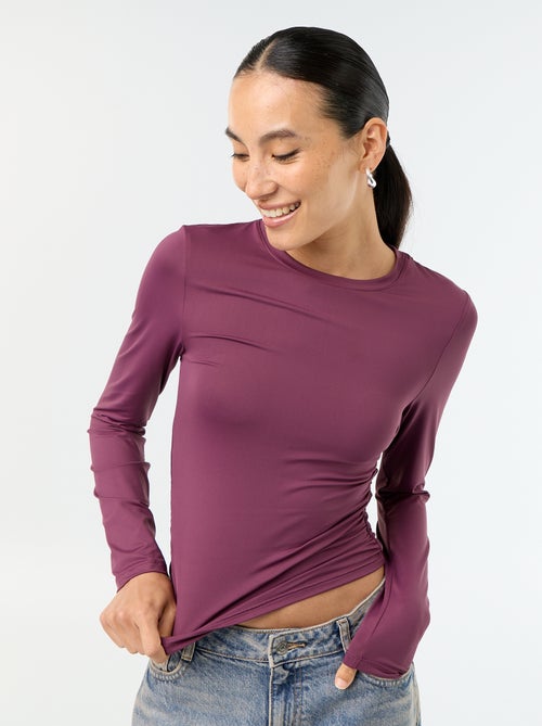 Camiseta ajustada y fruncida - Kiabi Camiseta ajustada y fruncida - Kiabi