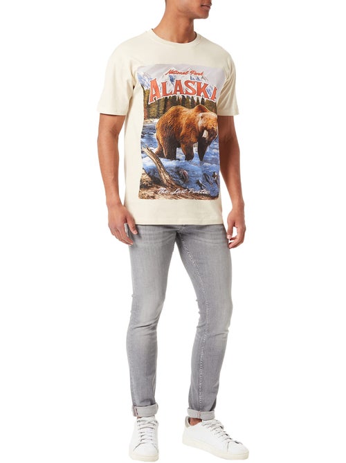 Camiseta alaska diseño vintage para hombre - mister tee - Kiabi