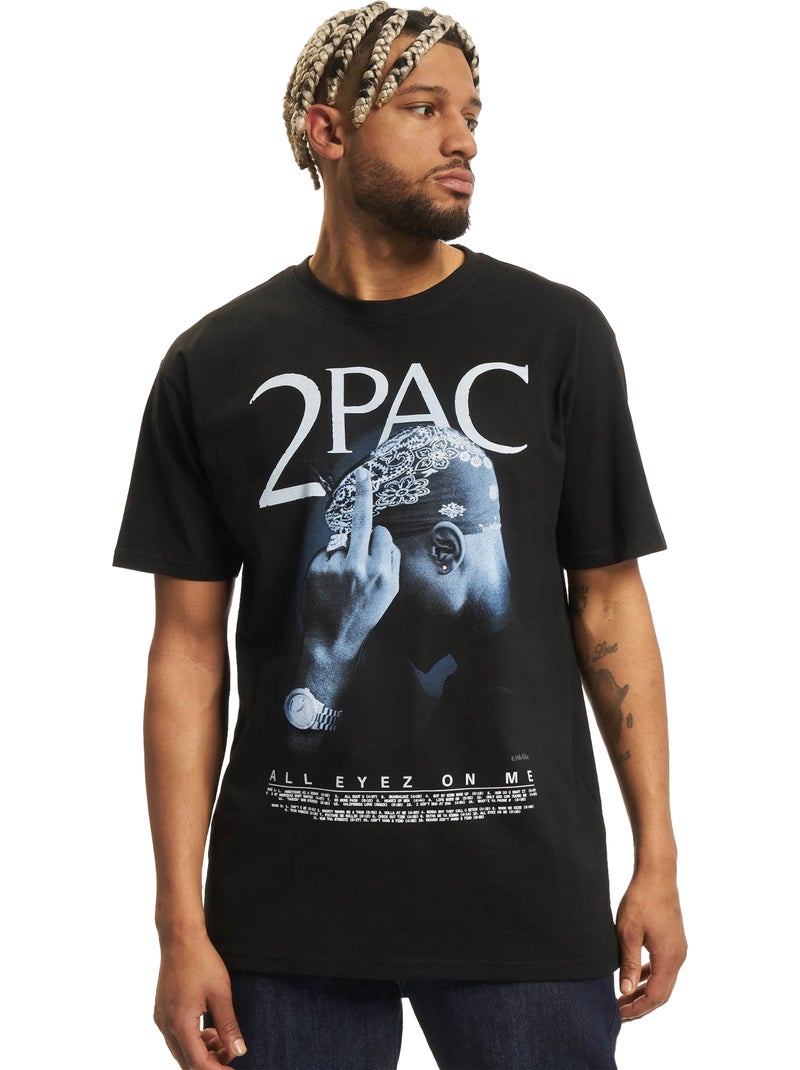 Camiseta all f*ck the world 2.0 diseño tupac shakur para hombre - mister tee Negro - Kiabi