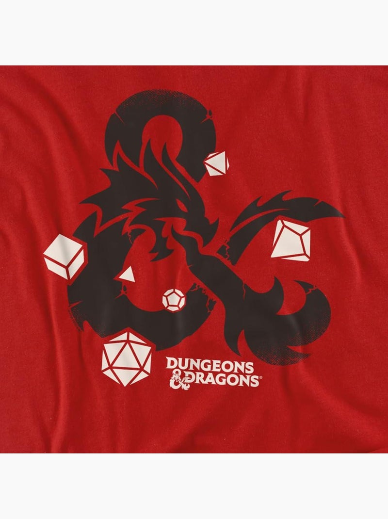 Camiseta ampersand dado para hombre - dungeons & dragons Rojo - Kiabi