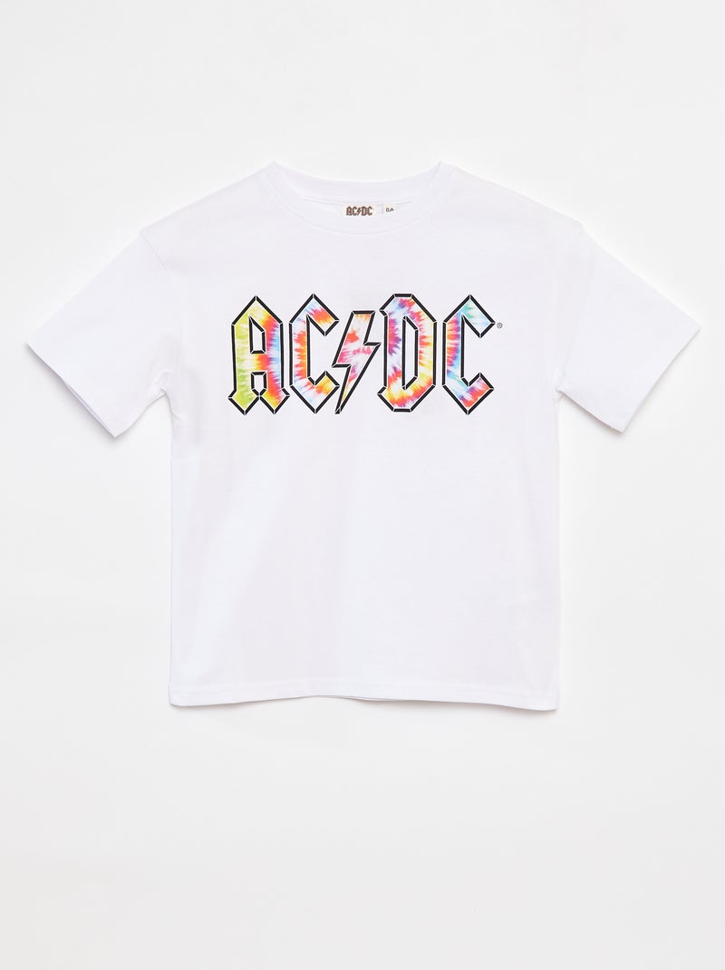Camiseta ancha 'ACDC' BLANCO - Kiabi