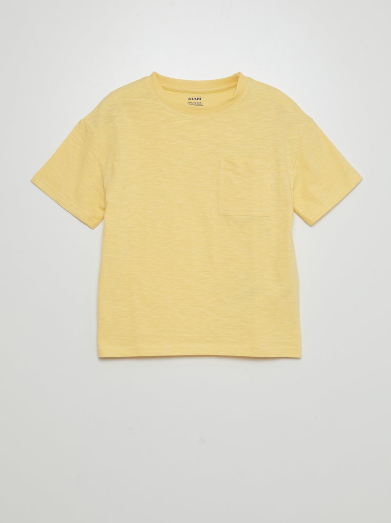 Camiseta ancha con cuello redondo AMARILLO - Kiabi