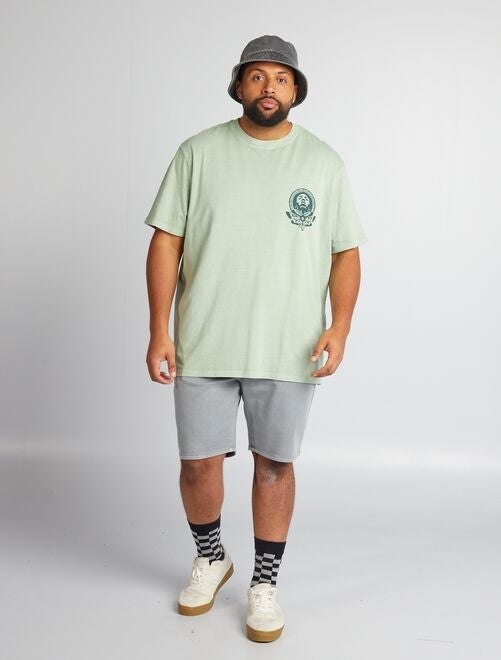 Camiseta ancha con estampado trasero - Kiabi