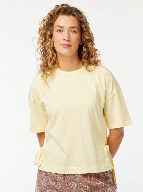 Camiseta ancha con lazos - Kiabi
