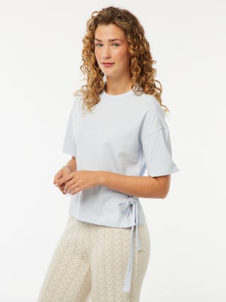 Camiseta ancha con lazos