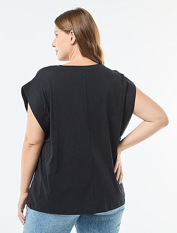 Camiseta ancha con strass