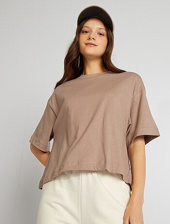 Camiseta ancha cropped