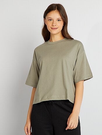 Camiseta ancha cropped