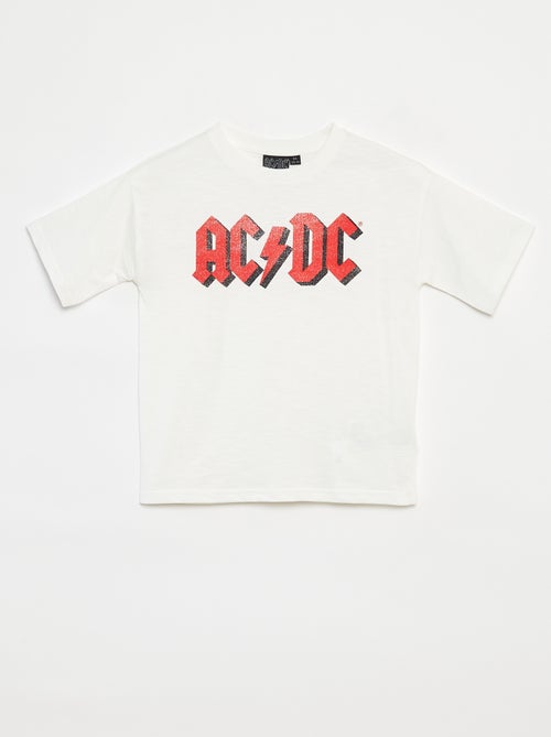 Camiseta ancha de manga corta 'AC/DC' - Kiabi