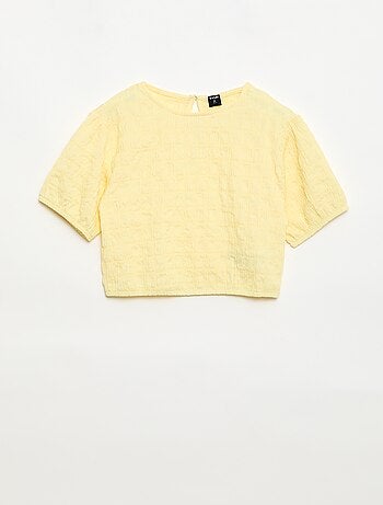 Camiseta ancha de punto fantasía