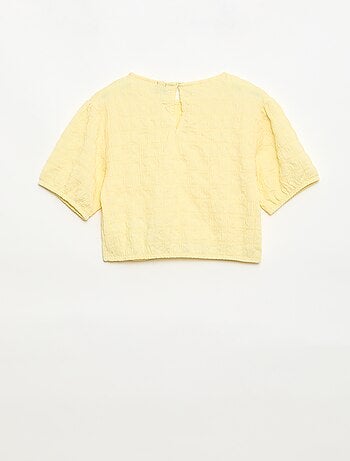 Camiseta ancha de punto fantasía