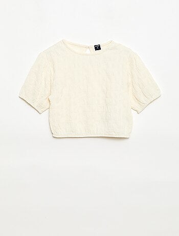 Camiseta ancha de punto fantasía