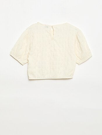 Camiseta ancha de punto fantasía