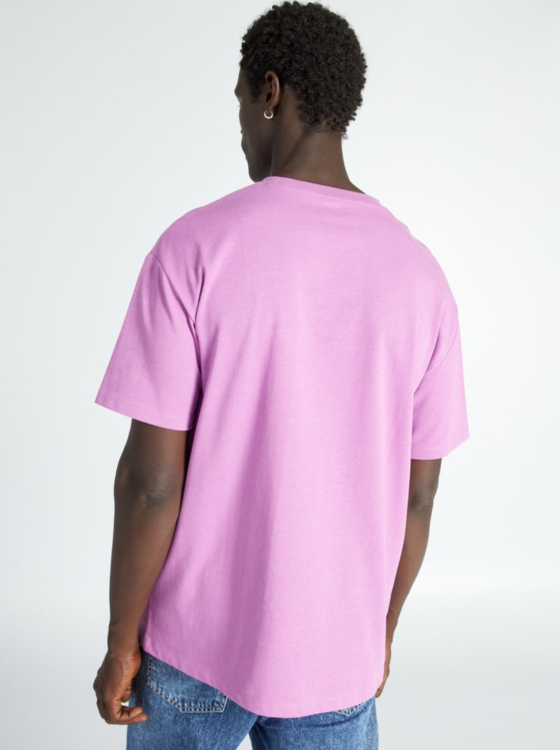 Camiseta ancha de punto lisa ROSA - Kiabi