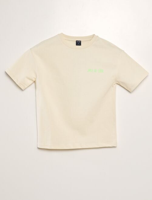 Camiseta ancha estampada - Kiabi