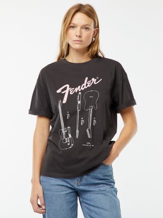 Camiseta ancha estampado 'Fender'