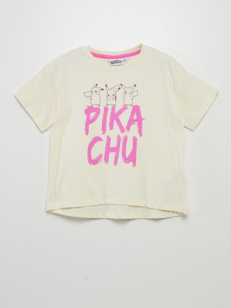 Camiseta ancha 'Pikachu' BLANCO - Kiabi