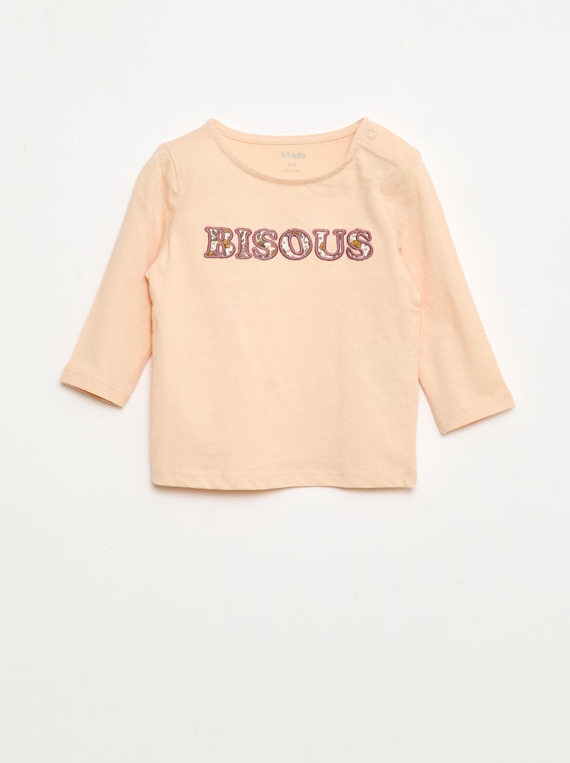 Camiseta animada de algodón Rosa - Kiabi