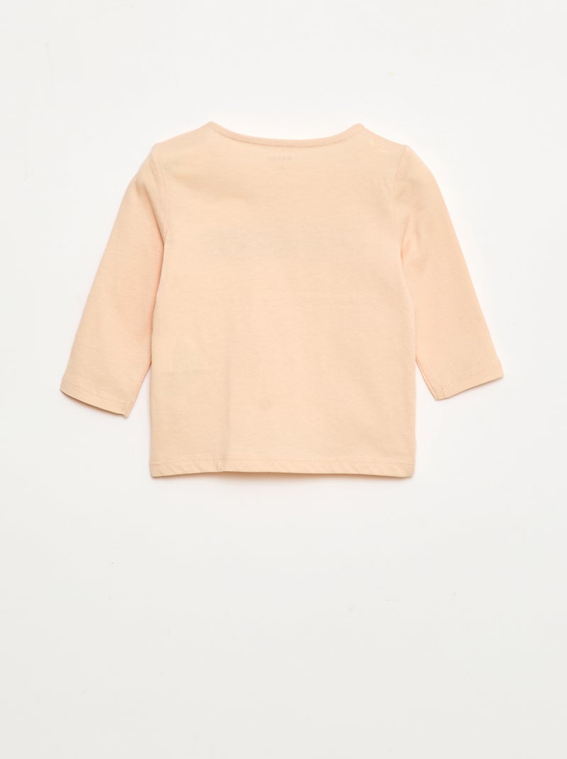 Camiseta animada de algodón Rosa - Kiabi