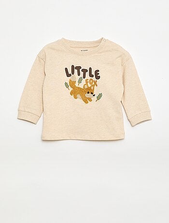 Camiseta animada de punto bouclé