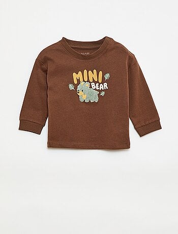 Camiseta animada de punto bouclé