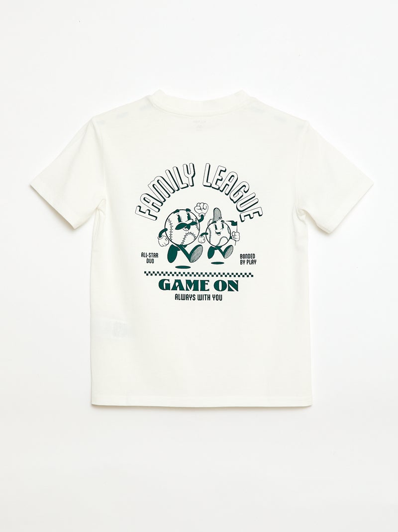 Camiseta animada Día del Padre Blanco - Kiabi