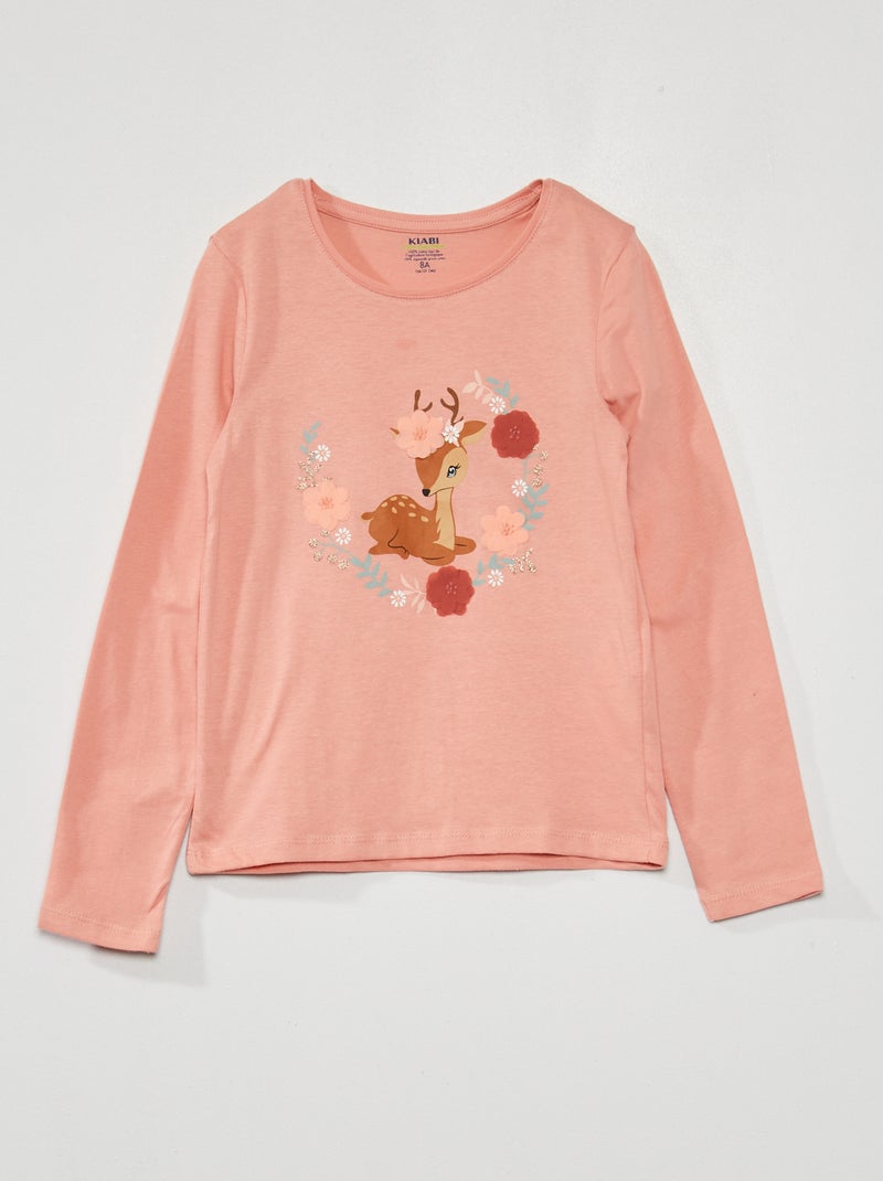 Camiseta  'animales' ROSA - Kiabi