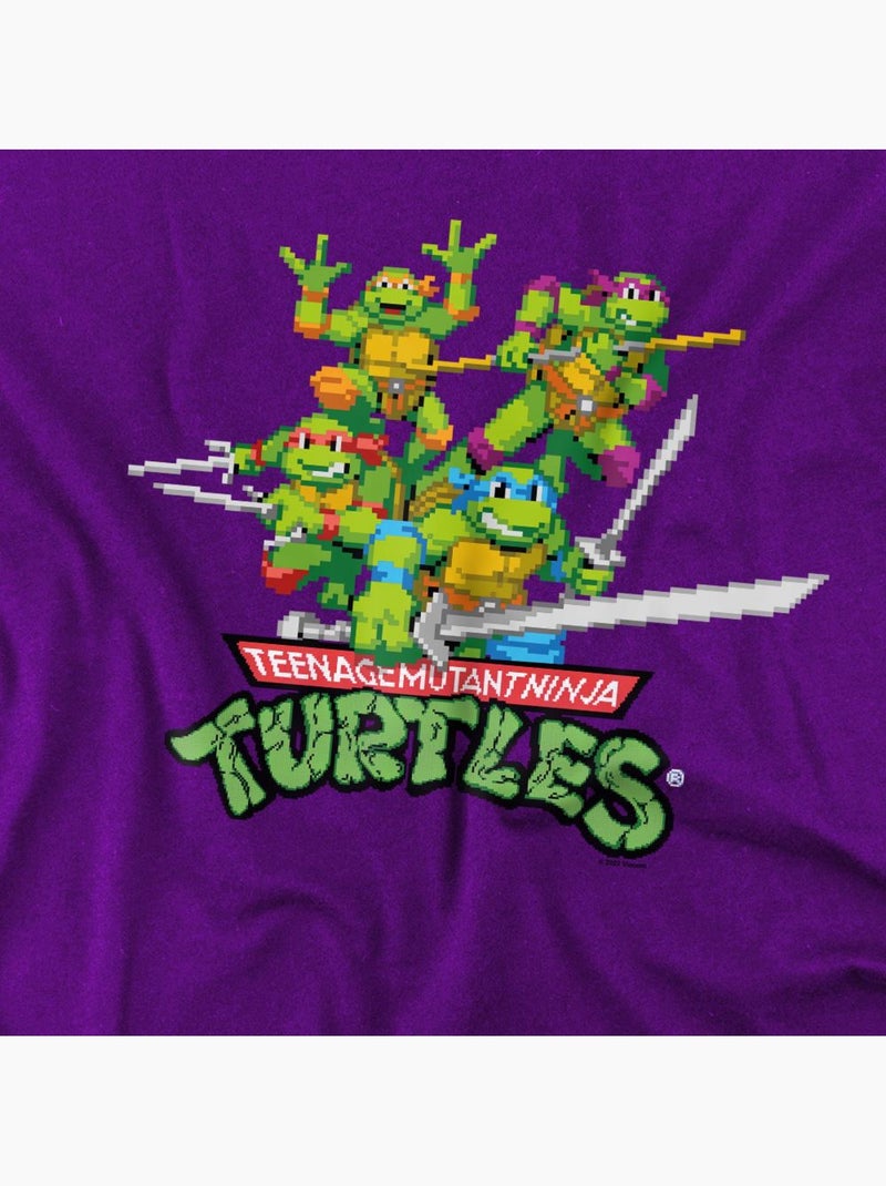 Camiseta arcade retro para hombre - teenage mutant ninja turtles Violeta - Kiabi