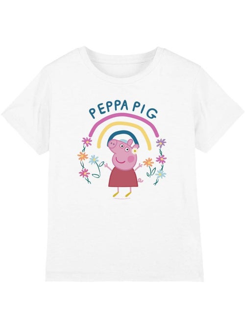 Camiseta arco iris floral para niños/niñas - peppa pig - Kiabi