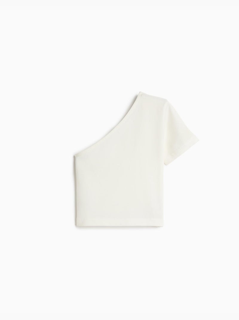 Camiseta asimétrica, MO Fashion Blanco - Kiabi