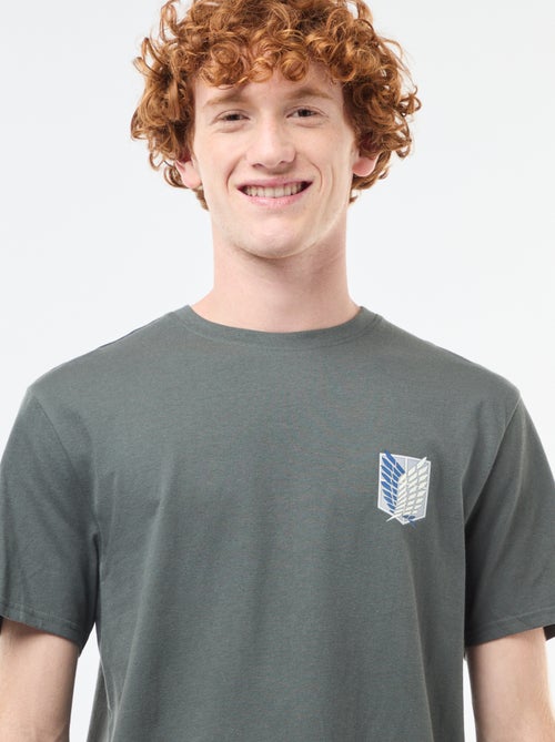 Camiseta 'Ataque a los Titanes' de algodón - Kiabi