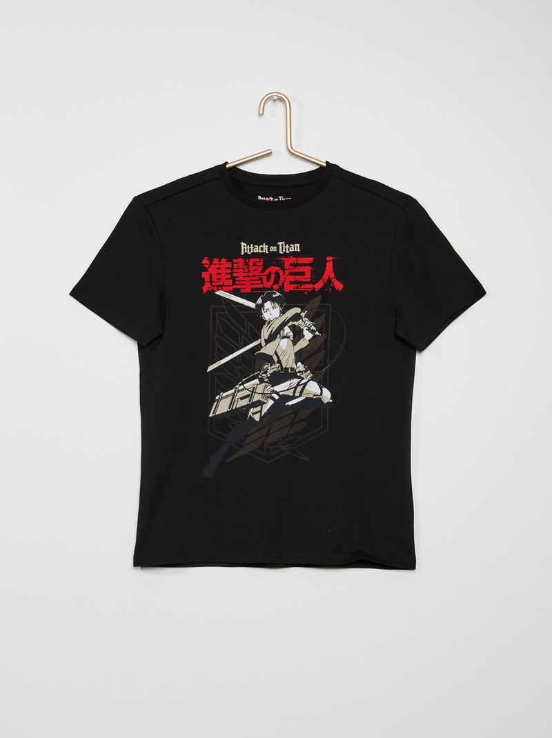 Camiseta 'Ataque a los Titanes' NEGRO - Kiabi