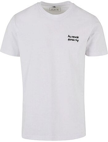 Camiseta au revoir diseño bordado para hombre - mister tee