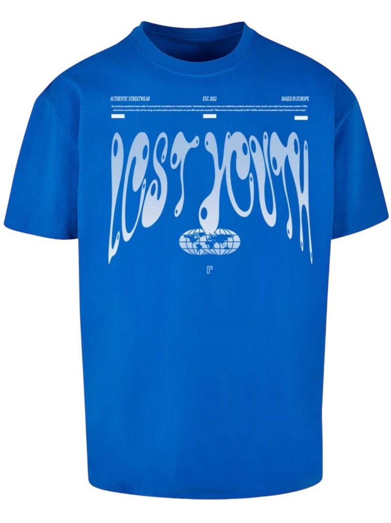 Camiseta authentic para hombre - lost youth Azul cobalto - Kiabi