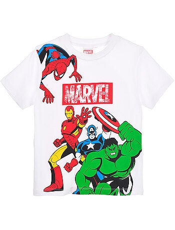 Camiseta avengers blanco niño | licencia oficial