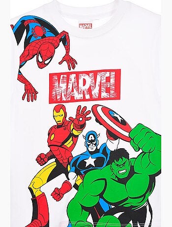 Camiseta avengers blanco niño | licencia oficial