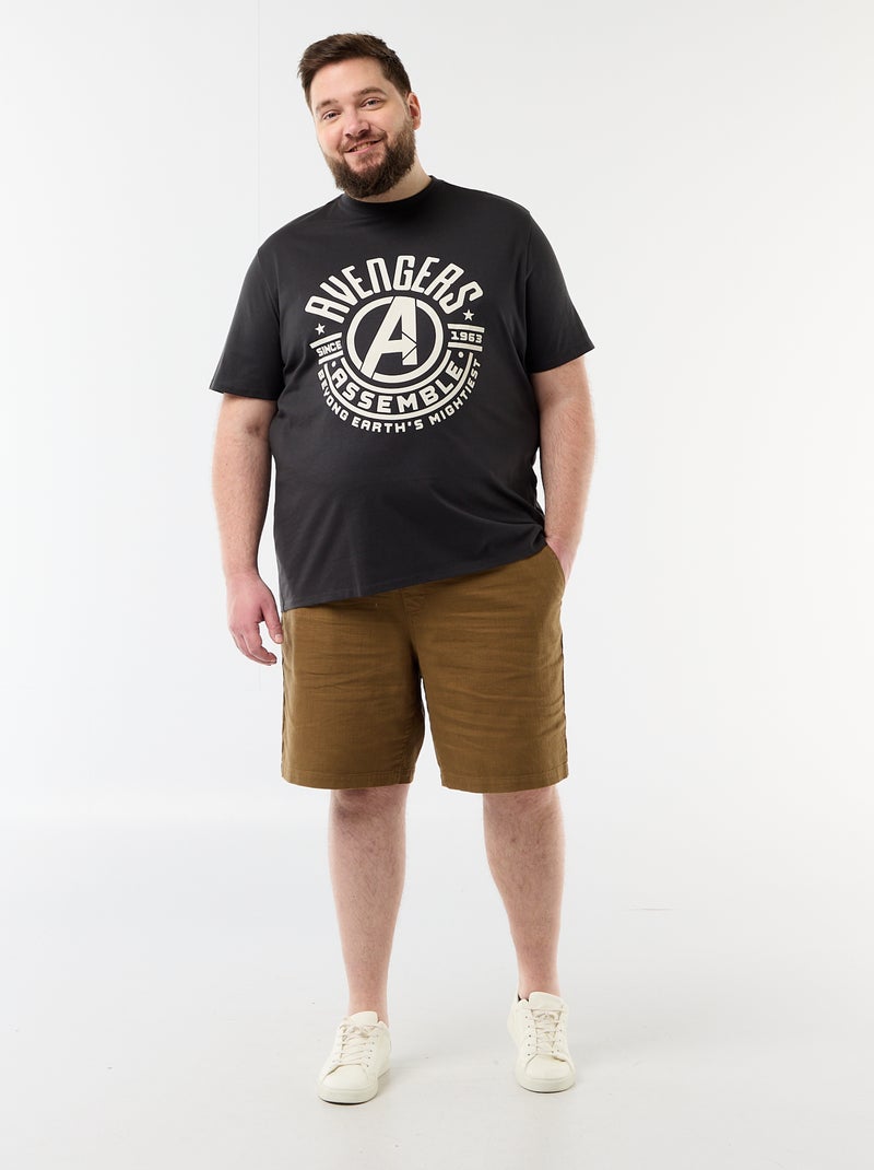 Camiseta \'Avengers\' de manga corta Negro - Kiabi