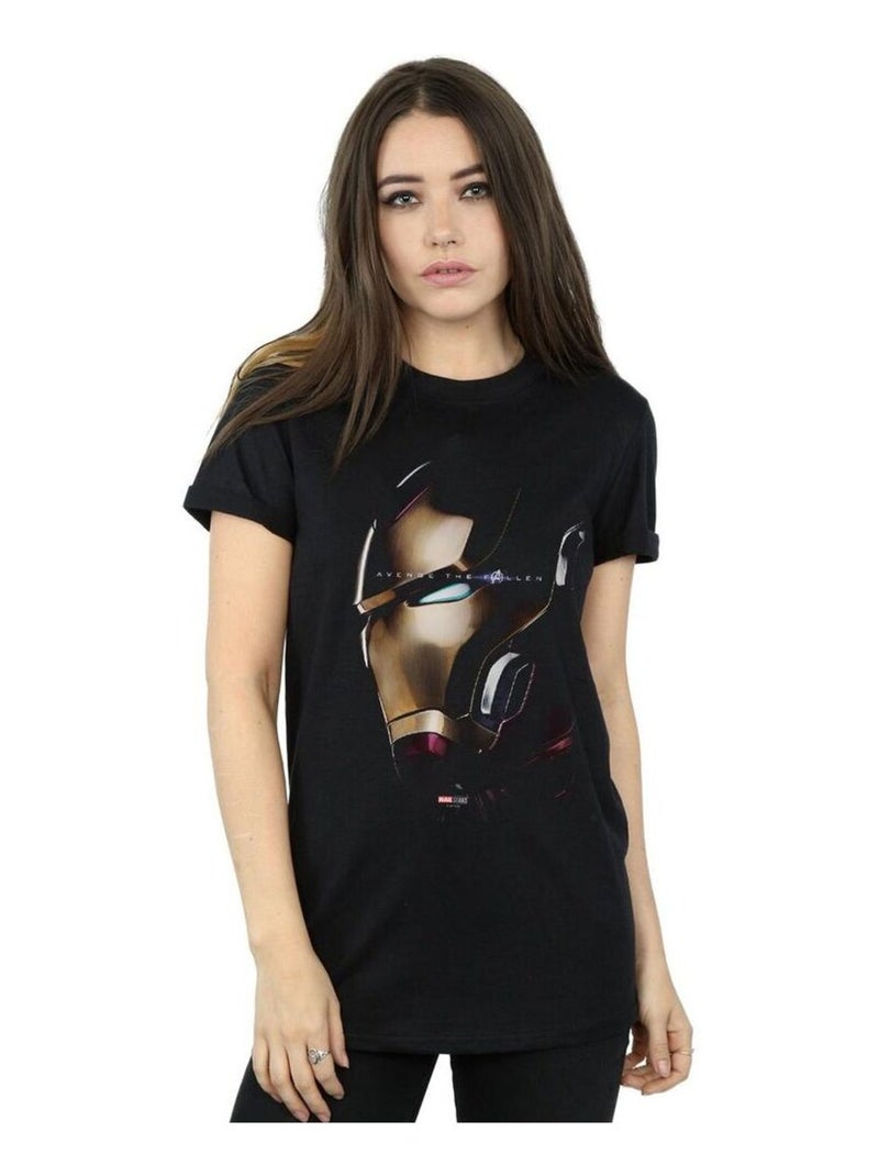 Camiseta avengers endgame avenge the fallen de iron man de algodón para mujer - marvel Negro - Kiabi