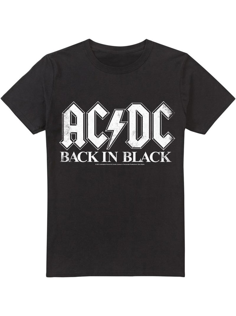 Camiseta back in black para hombre - acdc Negro - Kiabi