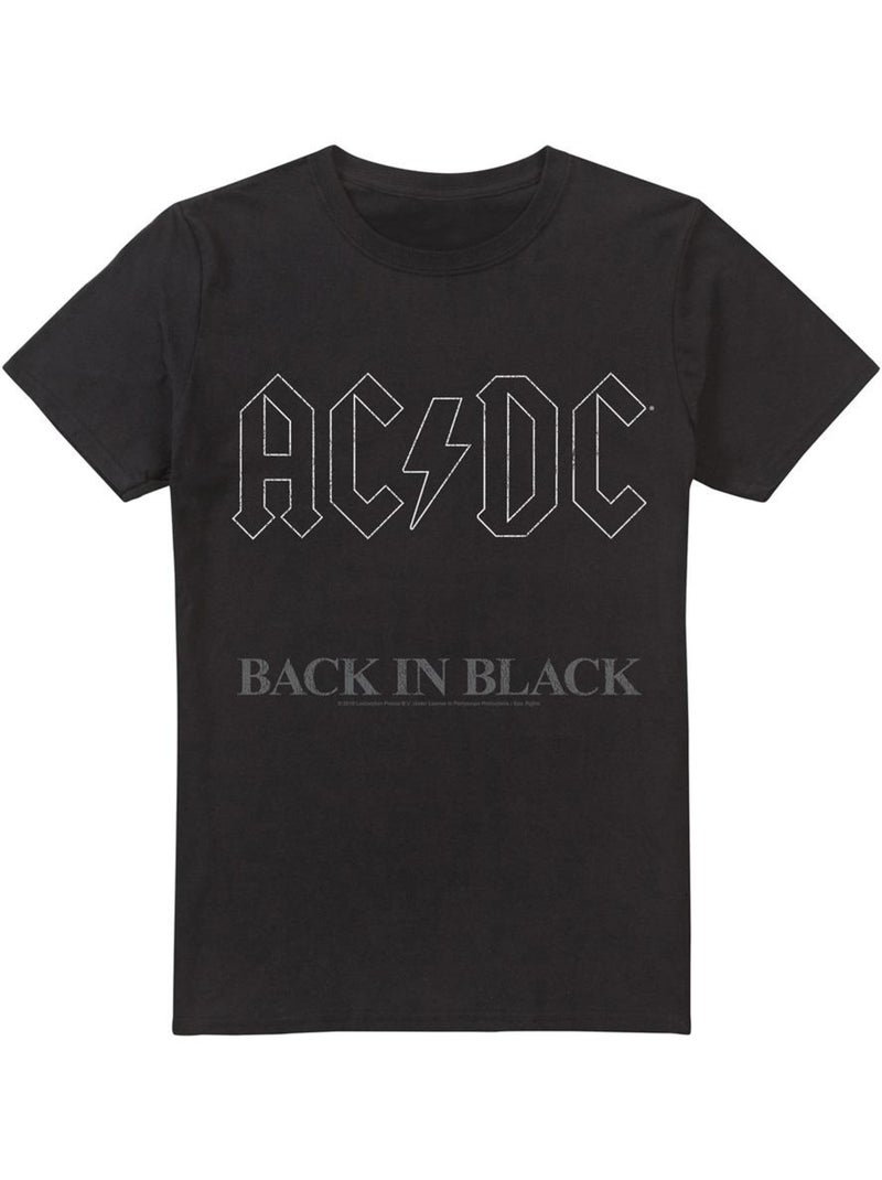Camiseta back in black para hombre - acdc Negro - Kiabi