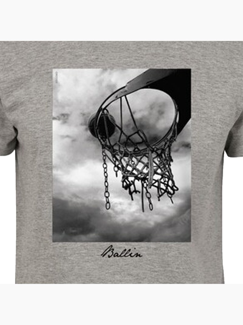 Camiseta ballin 2.0 para hombre - mister tee Gris jaspeado - Kiabi